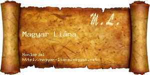 Magyar Liána névjegykártya